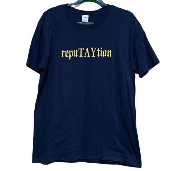 Gildan Softstyle Women's "RepuTAYtion" Taylor Swift T-Shirt Black Size Large - Picture 1 of 5